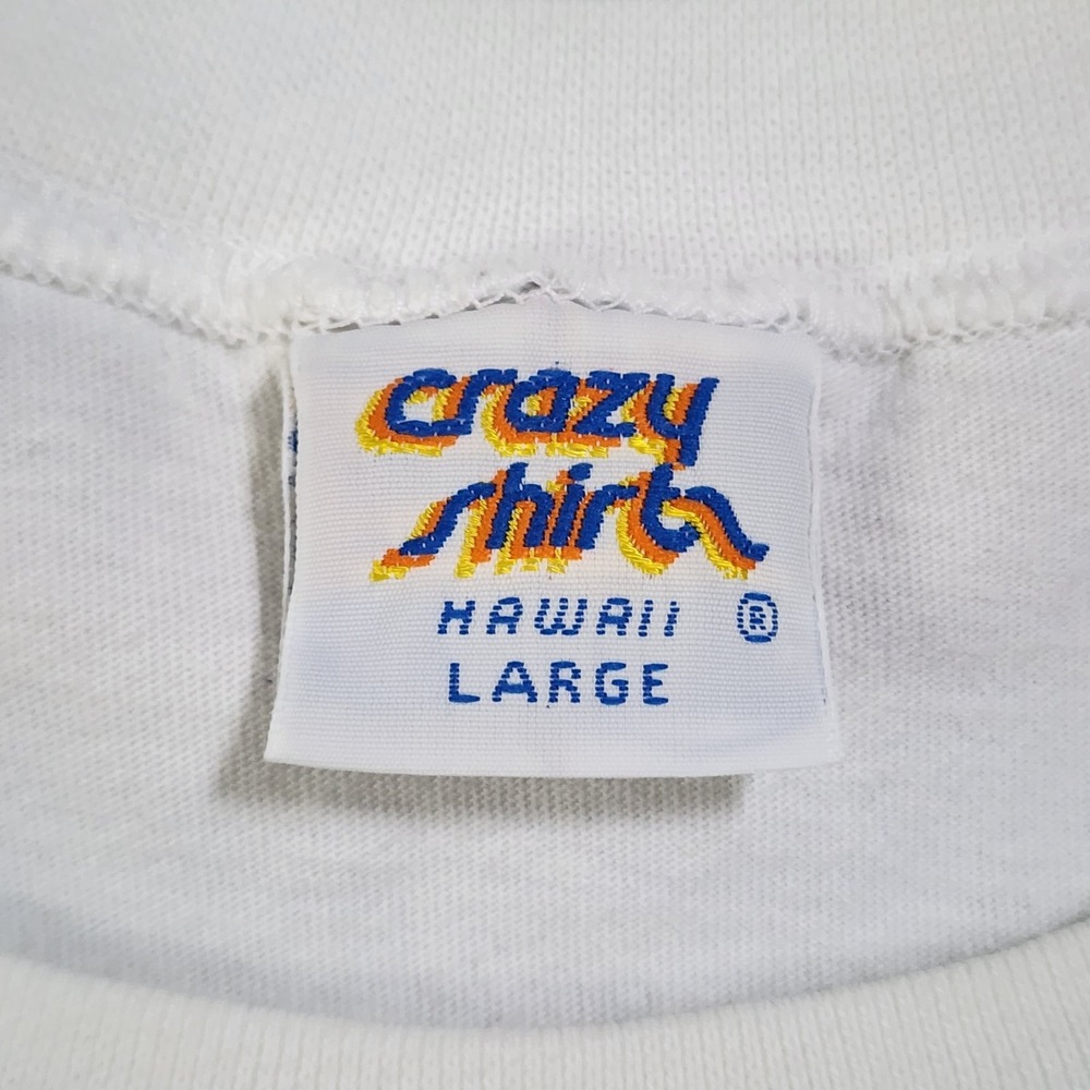 Crazy Shirts Vtg KLIBAN HAPPY NEW YEAR CATS Hawaiian Single Stitch T Shirt L Tee - Picture 7 of 11